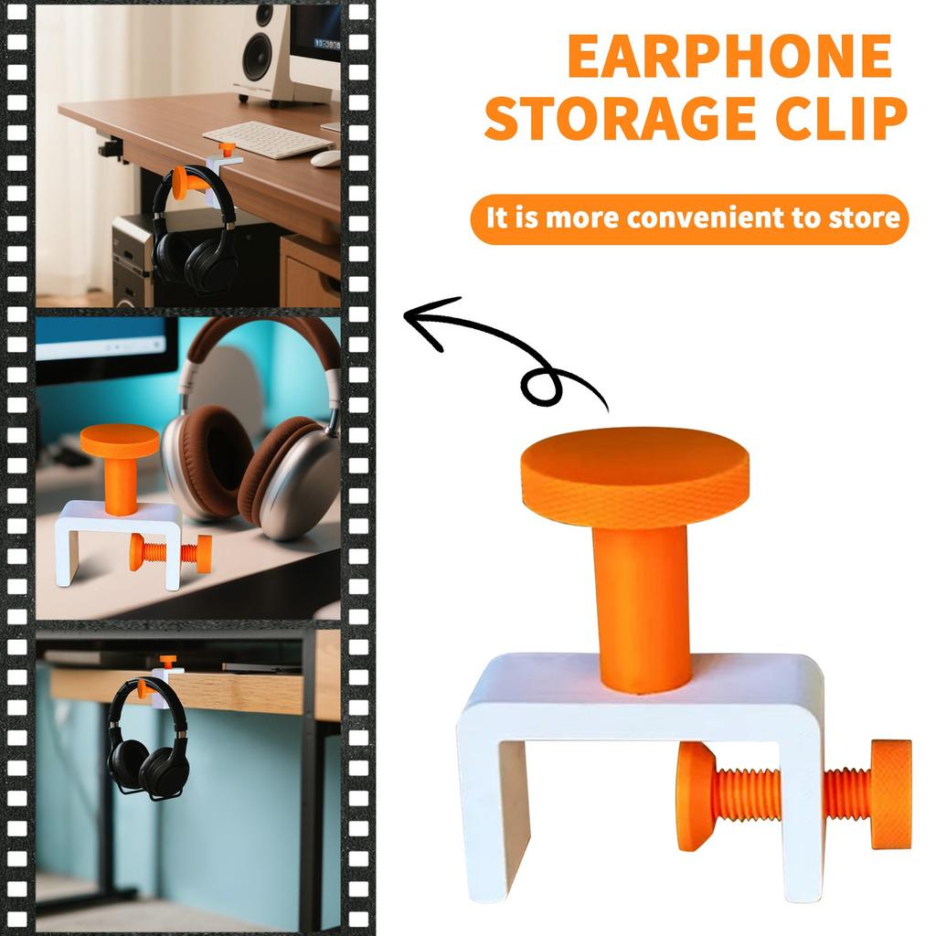 Swivel Headset Holder Gaming Headset Holder, Adjustable Clip Under Desk Hook, Portable Adjustable Headset Clip