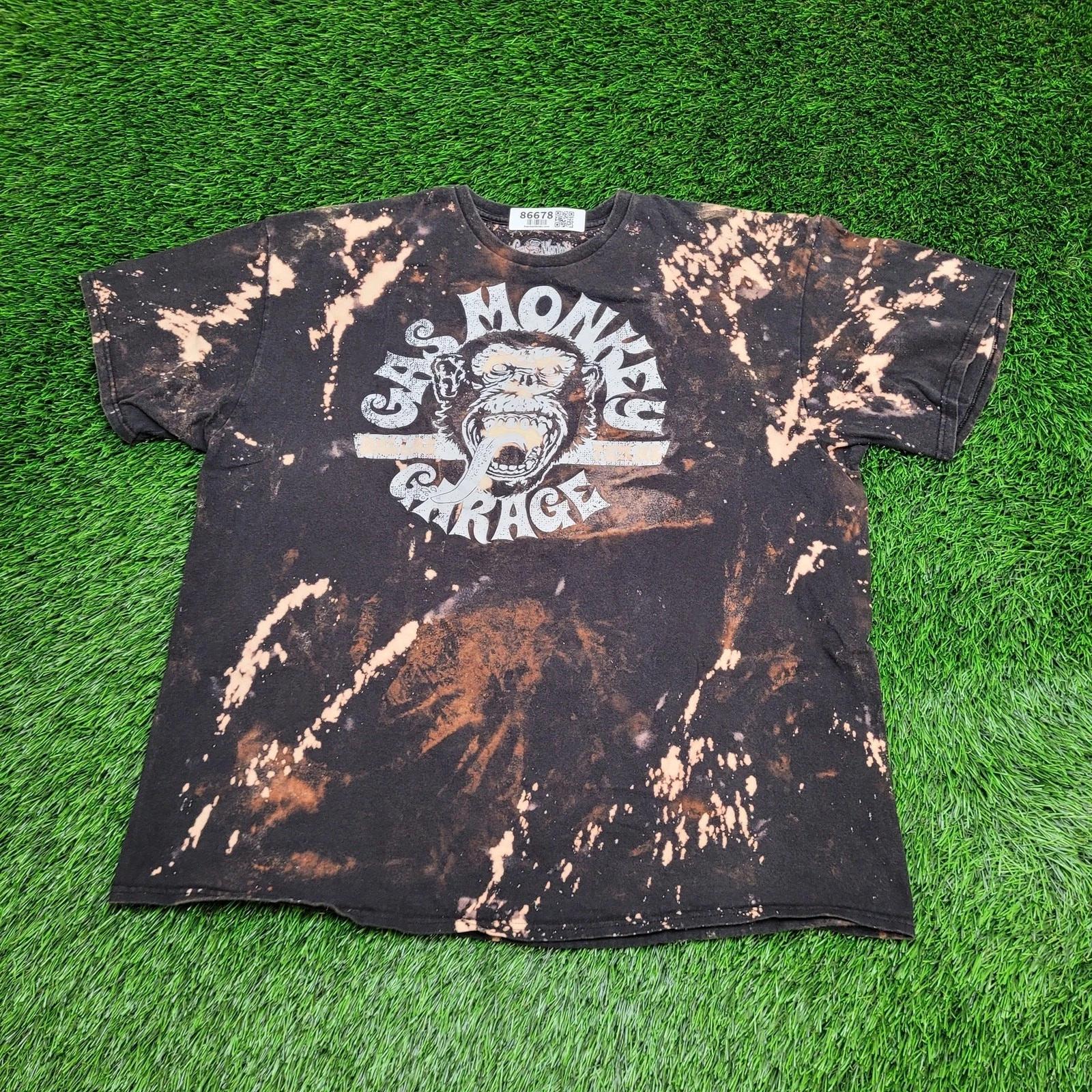 

Футболка Gas Monkey Garage XL 24x28 Выбеленный черный S