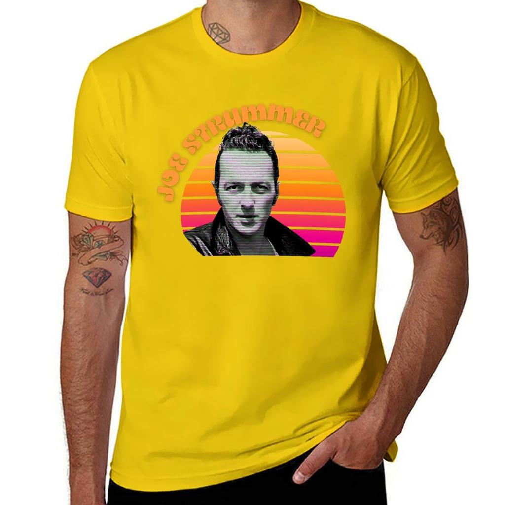 Joe Strummer T-Shirt Tops Blanks Oversized Mens Graphic T-shirts Anime