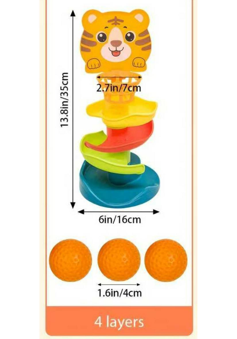 Interactive Baby Track: Stacking, Rolling, & Turning Educational Toy Tower