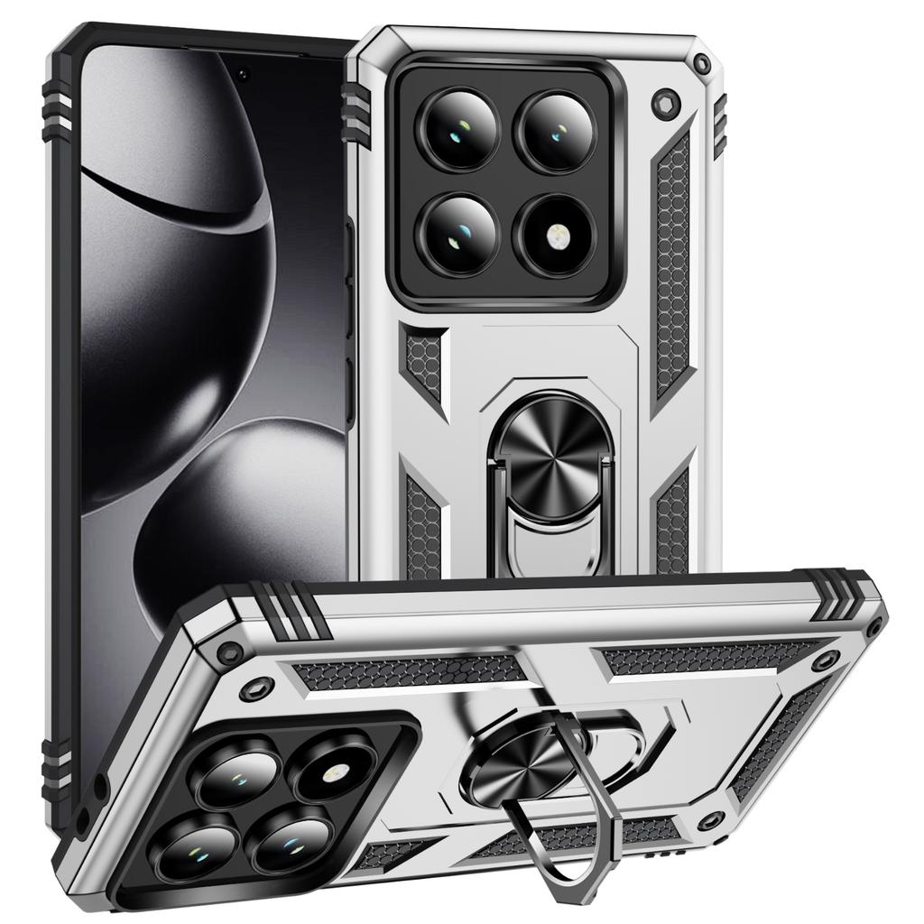 For Xiami Mi 14T Pro Shockproof Folding Armor Case For Xiami Mi 14T Stand Holder Ring Cover