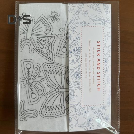 Samoprzylepny Stabilizator do Haftu Rozpuszczalny w Wodzie Stick and Stitch Papier do Haftu ze Wzorami Kwiatowymi Stabilizator Papierowy do Druku dla Miłośnika Szycia Ręcznego