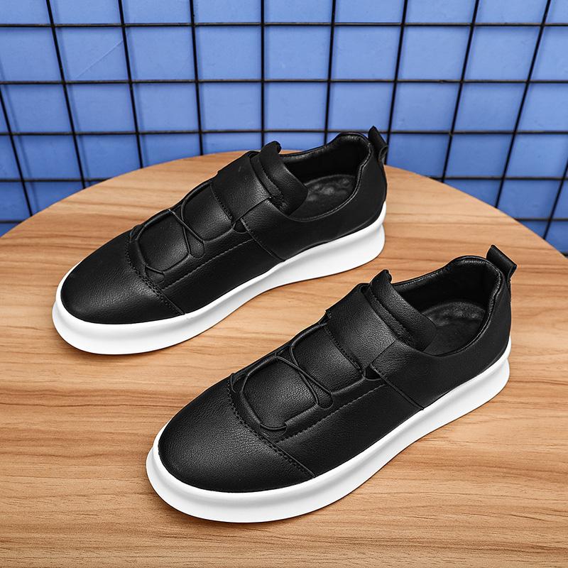 Designer Brand New White Men's Hiking Shoes Minimalist Daily Men's Leather Casual Shoes Thick Soled Office Business Shoes