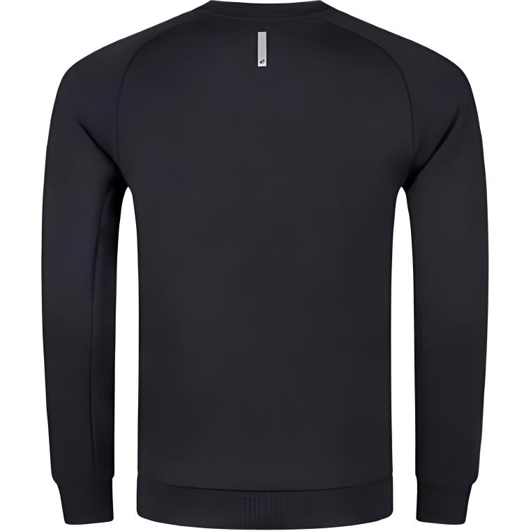 Asics Mens Running Reflective Night Vision Moisture Wicking Quick Dry Pullover Crewneck Sweatshirt Men sweatshirt Black 2031E859-001