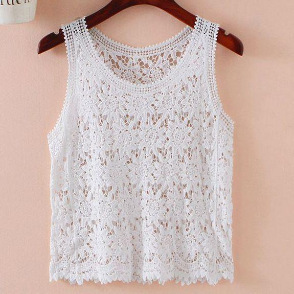 Chaleco de ganchillo de punto hueco para el verano de mujer con nuevo top de tirantes suelto bohemio sin mangas