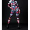 3D Digital Printing Stage Performance Costumes Adults Halloween Events Carnival Theme Party Cosplay Outfit Pretend Game Jumpsuit