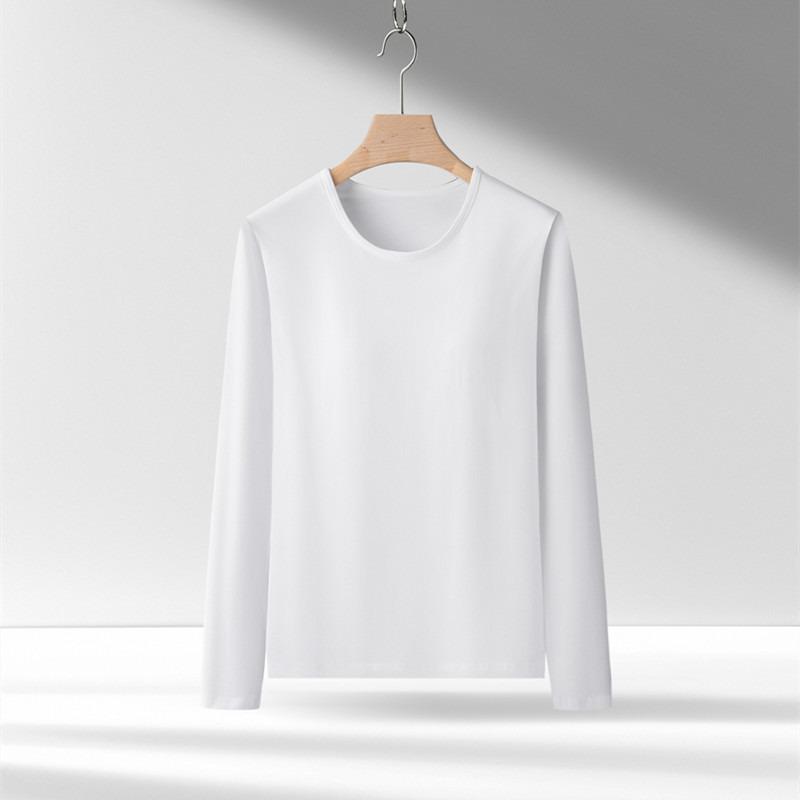 Modal Long-Sleeve Women's Base Shirt with Chest Pads, No Underwire, Integrated Cup, Autumn/Winter Outerwear & Sleepwear