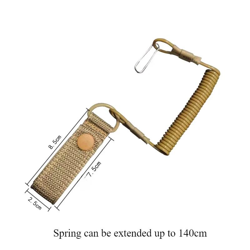 1 Stück Elastisches Lanyard-Seil Anti-Lost Feder-Sicherheitsband für Schlüsselbund Kette Taschenlampe Campingausrüstung Wanderzubehör Multitool