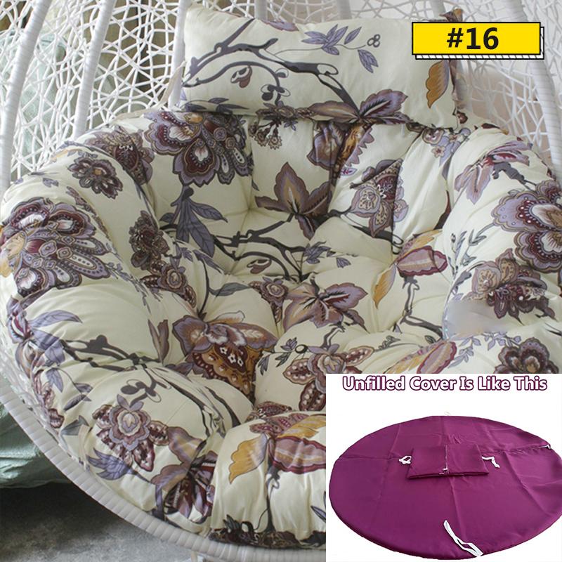 Hanging Swing S/L Unfilled or Filled Egg Basket Seat Chair Cushion Cover (NO Chair)Papasan Round Detachable Pillow Home Patio