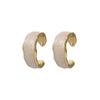 Fashion RetroTemperament Female Ear Ring Simple C Word Drop Oil Earrings Trendy Ins Wind Earrings