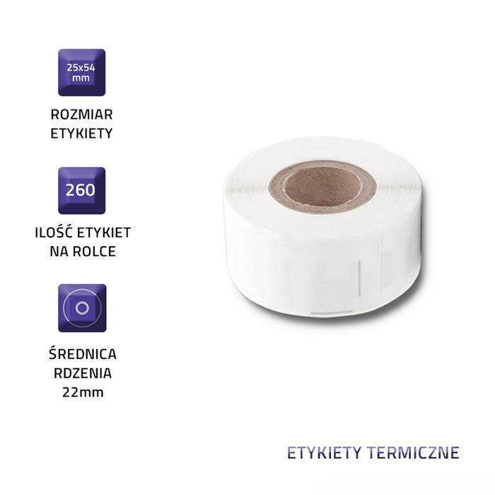 Qoltec Tape for DYMO D1 45013 | 12mm x 7m | White/Black Print