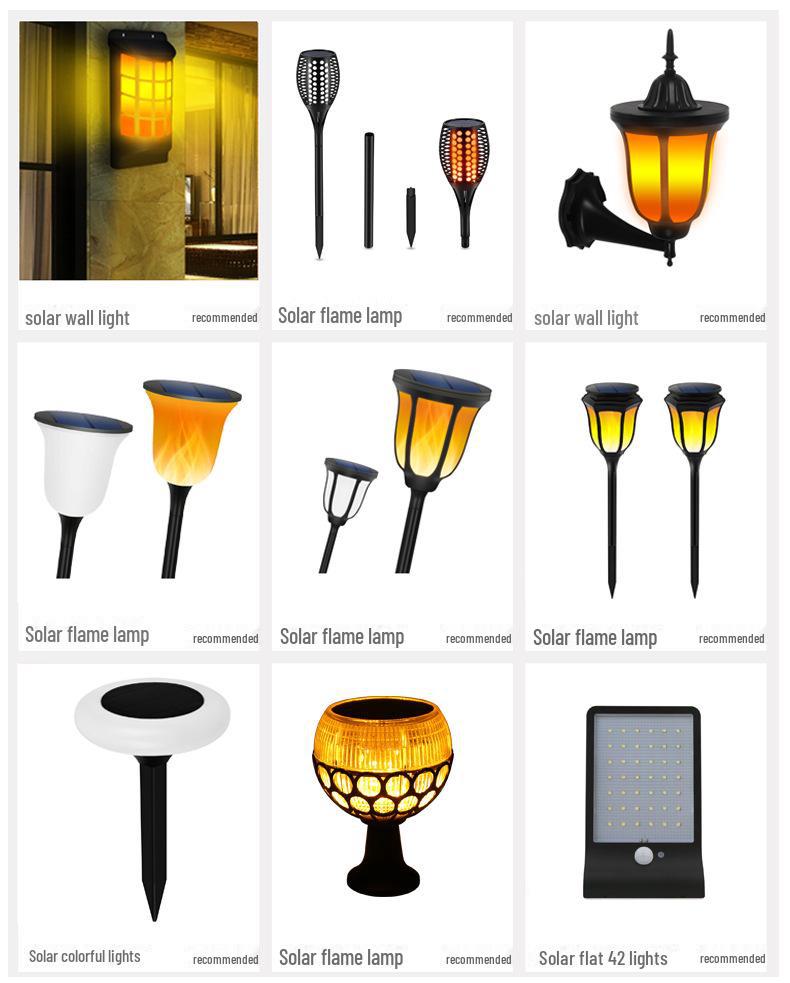 Solar Flame Wall & Garden Lamp with Plug-in Option