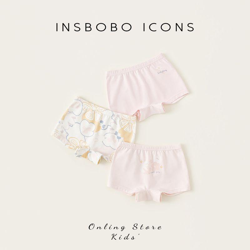 Insbobo Girl Underwear 2025 New Arrival Girl Shorts 7A Antibacterial Kids Boxers Cotton Youth Underpants Fashion Mixed Color 130 cm