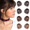 Air Fringes Dark Brown Fringes Natural Short Synthetic Hair Wig