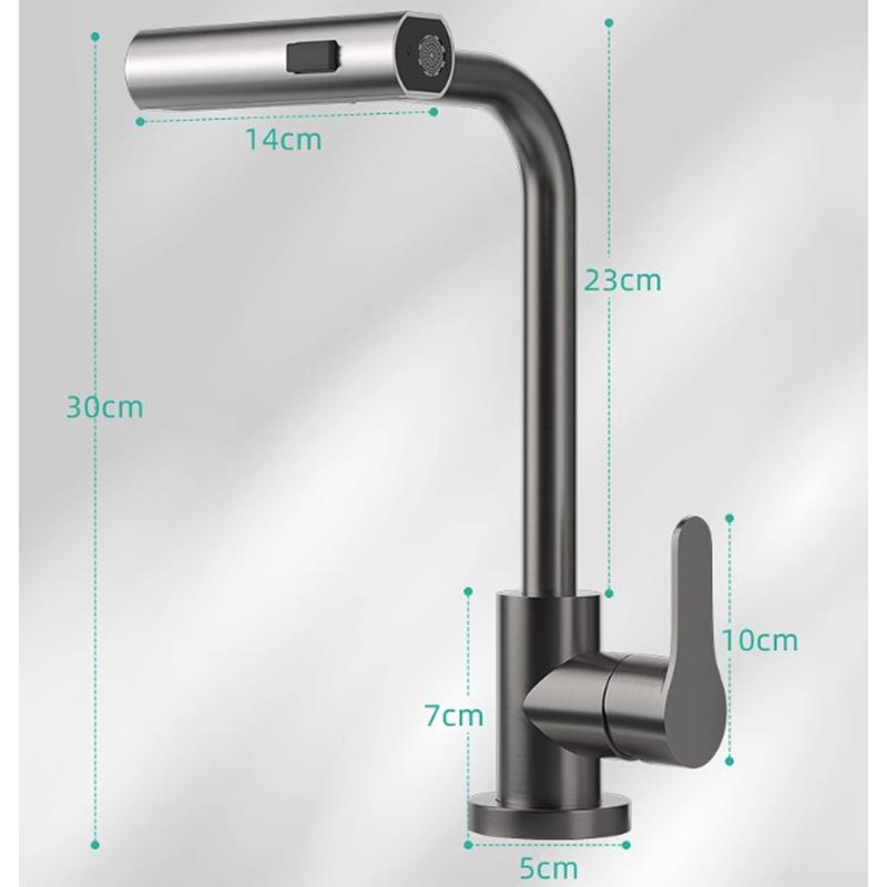 Wasserfall Küchenarmaturen Heiß Kalt Mischer Regen Spray Badezimmer Waschbecken Wasserhahn 3 Modell Rotation Edelstahl Wasserhahn
