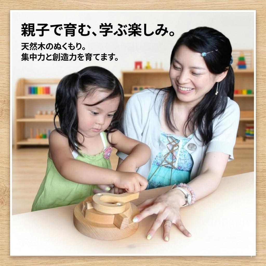 3-chome Intersection (A mysterious wooden toy that you just keep spinning.) Japan Good Toy Award winning toy. Wooden toy, educational toy, building bl
