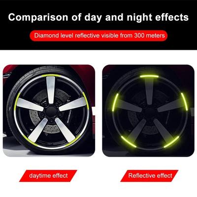 NEW Car Wheel Reflective Tire Anti-collision Strip Personality Creative Motorcycle Electric Car Sticker Decorative Supplies