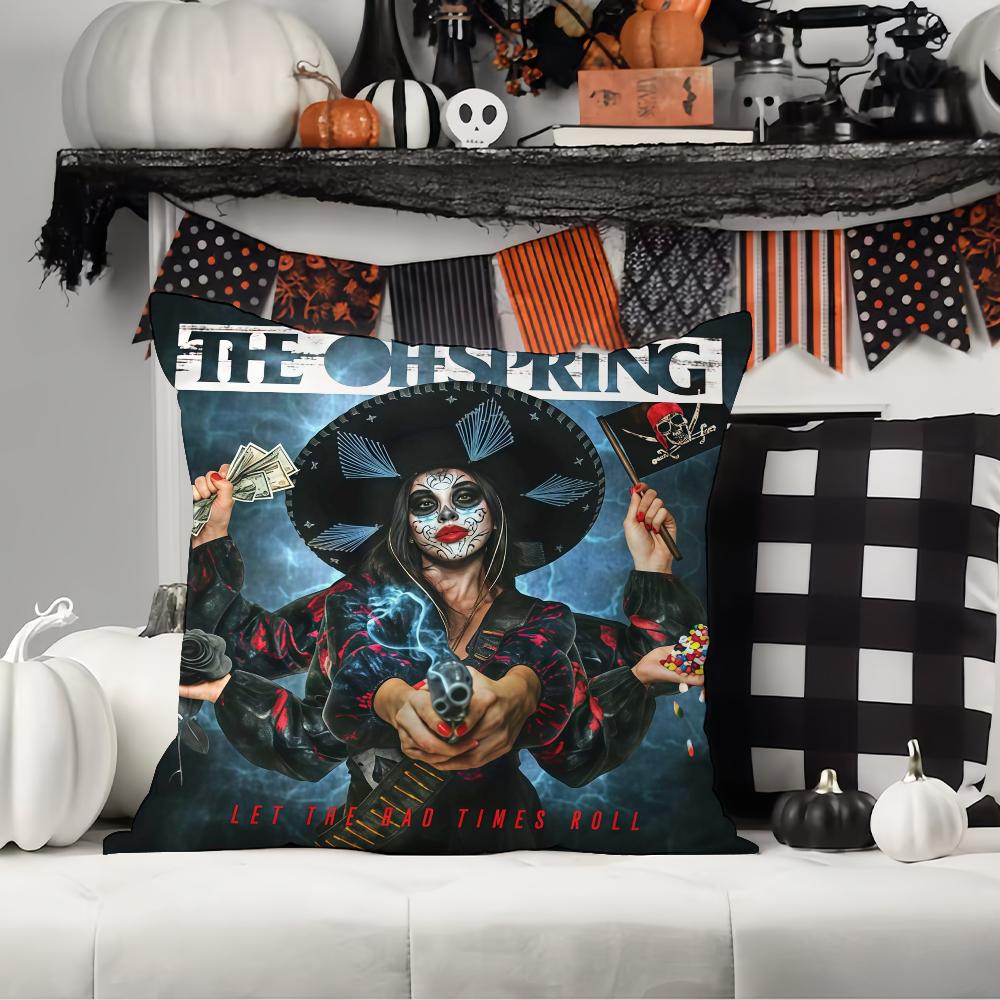 Rock band T-The O-Offspring Pillow Case Office Cushions Suitable For Sofa Car Bedroom Decorative Cushion Cover 12x12Inch