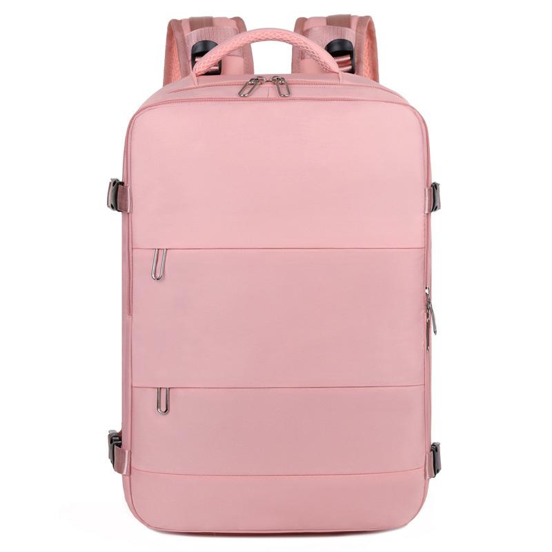 

Women s Carry On Travel Backpack, Waterproof 15.6 Laptop Bag with Shoe Compartment, Large Capacity Daypack for Business рожевий