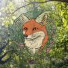 Vibrant Metal Fox Garden Spinner for Outdoor Decor Durable Wind Powered Sculpture for Yard Art and Thanksgiving Decoration Indoor Outdoor Use
