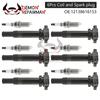 6Pcs 27301-3E400 Ignition Coil+Spark Plug For Hyundai Santa Fe Kia Optima Rondo 2.4L 2.7L 2006-2010 5C1624 UF558T