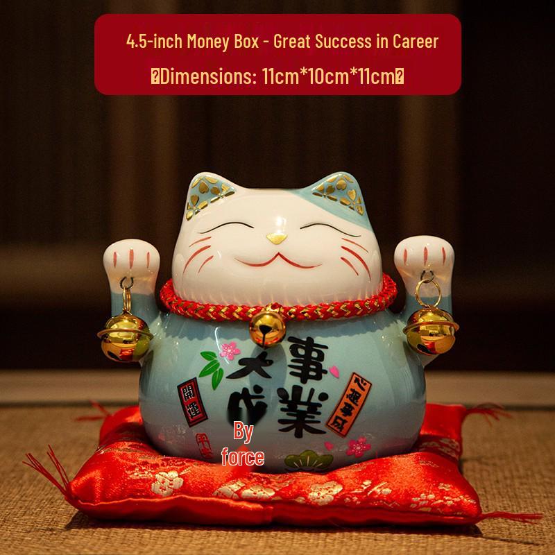 Lucky Cat Ceramic Ornaments - Cute Cartoon Decorations & Creative Gifts