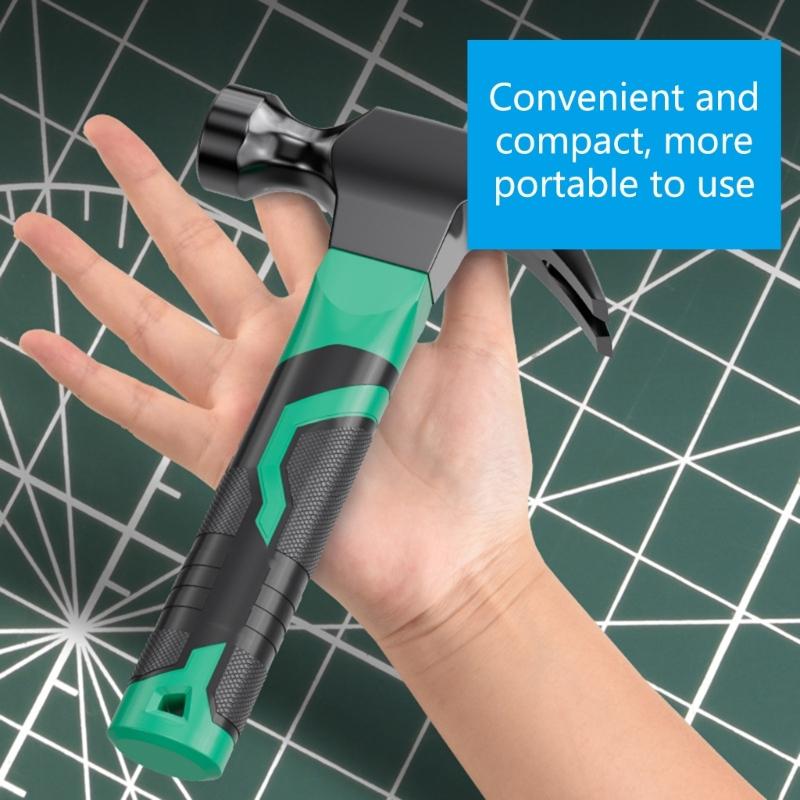 Multifunctional Claw Hammer Claw Hammer with Shock Reduction Grip Heavy Duty Hammer Hand Tool Accessories