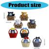 4Pieces Funny Basket Cats Plastic Miniature Figurines Cartoon Kitten Ornaments for Kids Room Decors Creative Gift