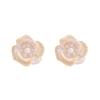 French Metal Geimetric Flower Earrings for Women Fashion Oil Dripping Colorful Flower Stud Earrings Party Wedding Jewelry Gifts