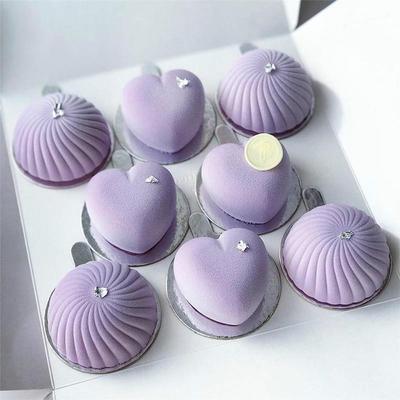 Silicone Molds Mousse Cake Mould 8 Holes Heart Cakes Mousse French Dessert Mold Pastry Baking Tools