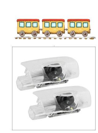 2Pcs Led For Toyota Crown S170 S180 S200 S210 Royal Projector Car Decor Welcome Door Lights Puddle Lamp Sticker Accessories