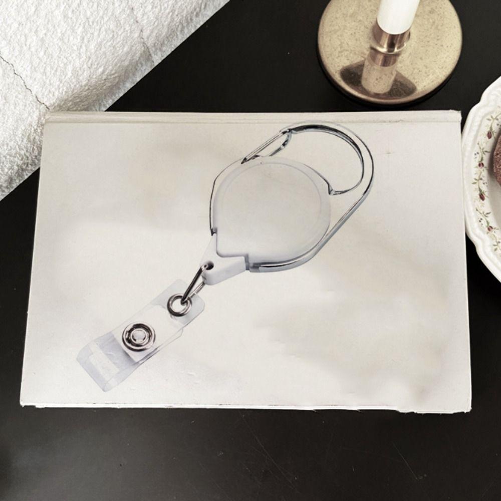 Square Retractable Badge Reel Belt Clip Easy To Pull Buckle Nurse Badge Holder  School Student
