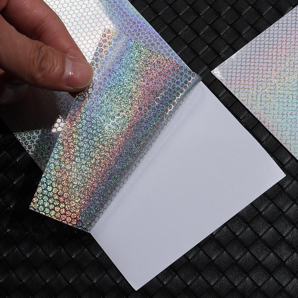 10*20cm Holographic Adhesive Film Fishing Lure Flash Tape Change Color Sticker Fly Tying Material