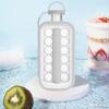 Ice Cube Mold with Lid 1.2L High Capacity 2 In 1 Ice Bottle Ice Cube Tray Foldable Odor-Free Ice Hockey Maker
