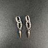 Punk Grunge Rock Rivet Chain Earrings Cool Fashion Geometric Drop Earrings Goth  Aesthetic Charm Jewelry Hip Hop Accessories