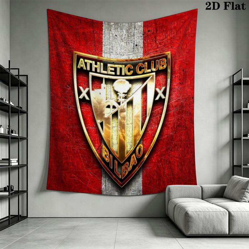 Athletic Club De Bilbao Wall Tapestry Aesthetic Wall Hanging Printed Fabric Blanket Decorative Tapestries for Bedroom Living Room Home Decor