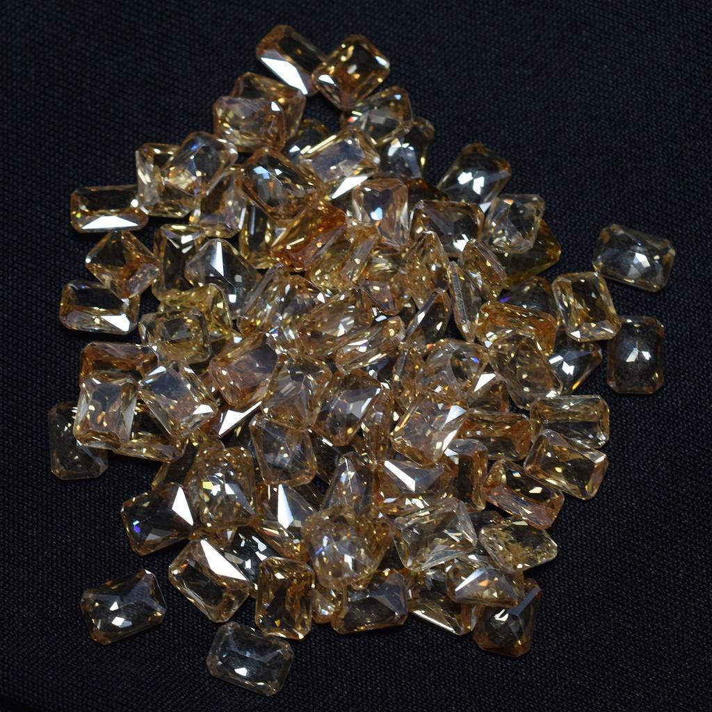 Sapphire Peach Emerald Cut 9 Pcs Natural CERTIFIED Loose Gemstone 7x5 MM Lot S-4569056