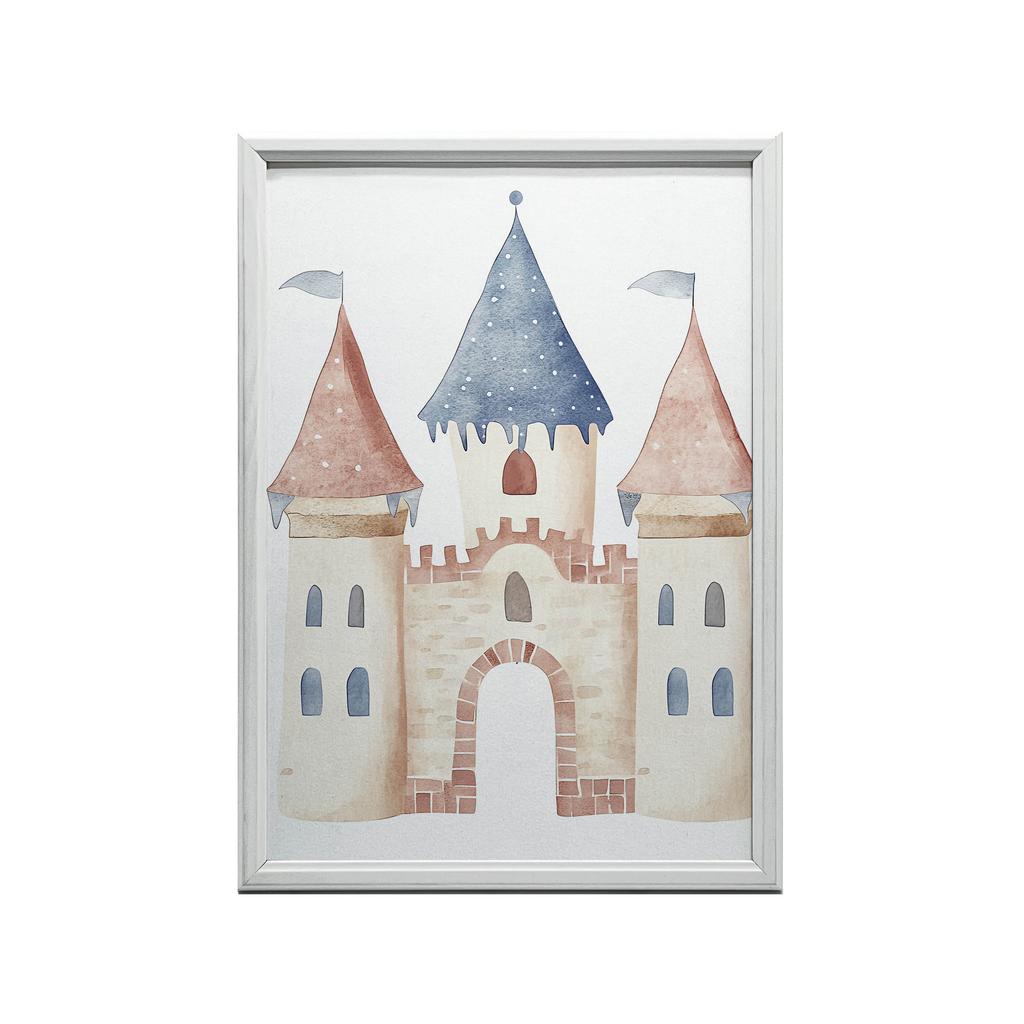 Plakat Zamek Marzeń Plakat Zamek Marzeń, 50X70 Cm, Rama Drewniana Ciemny Brąz, Papier Matowy 230 Gsm