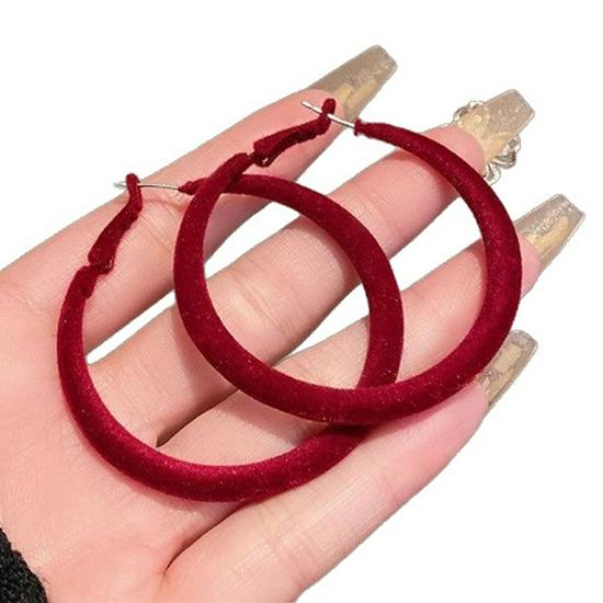 925 Sterling Silver Large Hoop Earrings - Elegant, Versatile, and Simple Studs for Women