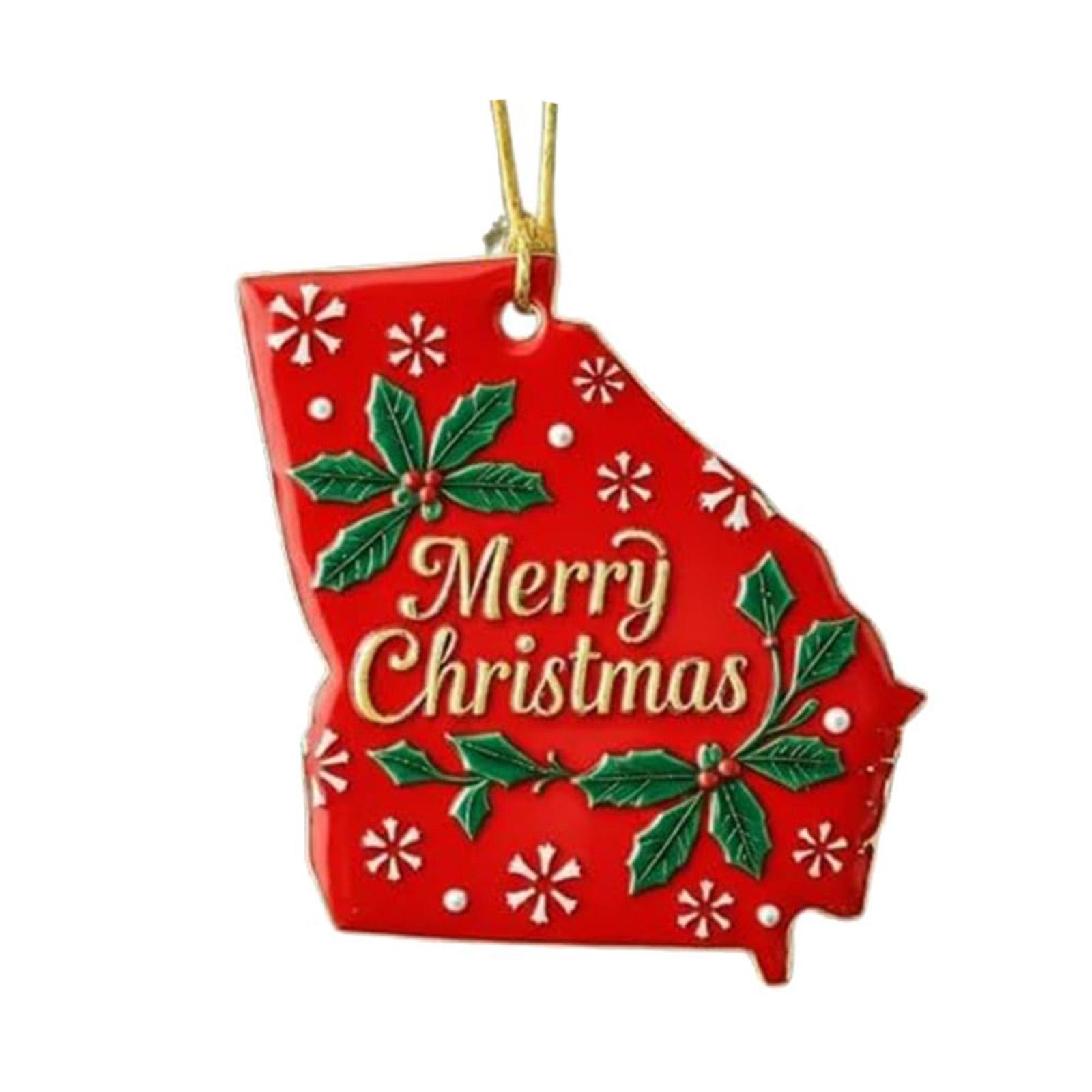 

State Pride Christmas Ornament Holiday Cheer With Local , Christmas Tree Hanging Ornaments, Collectible Suitable For People In State, Christmas Trees One Size
