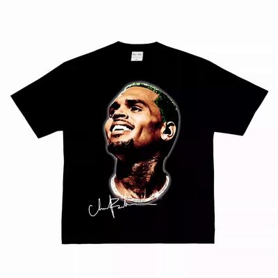 Chris Brown Green Hair Graphic TShirt 100 Cotton Trendy RB Style Unisex Loose Crew Neck Streetwear Summer Casual Tees