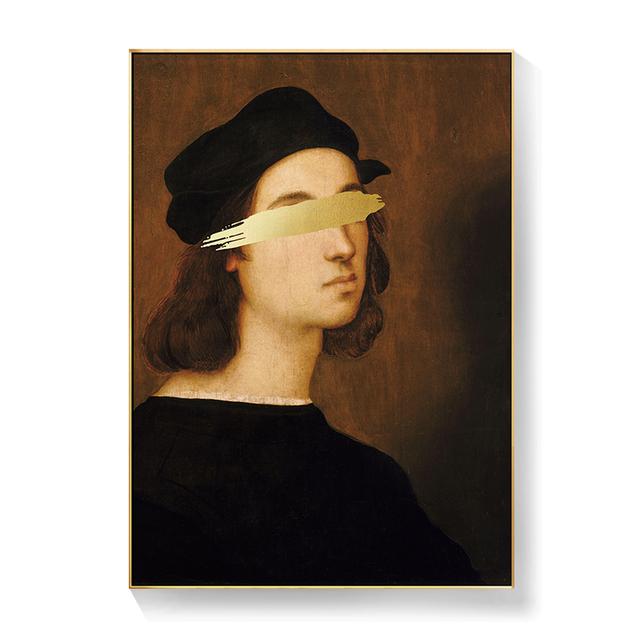 Mona Lisa Poster Oil Painting Abstract Classic Canvas Wall Art Prints Home Room Decor Pictures for Living Room Frameless