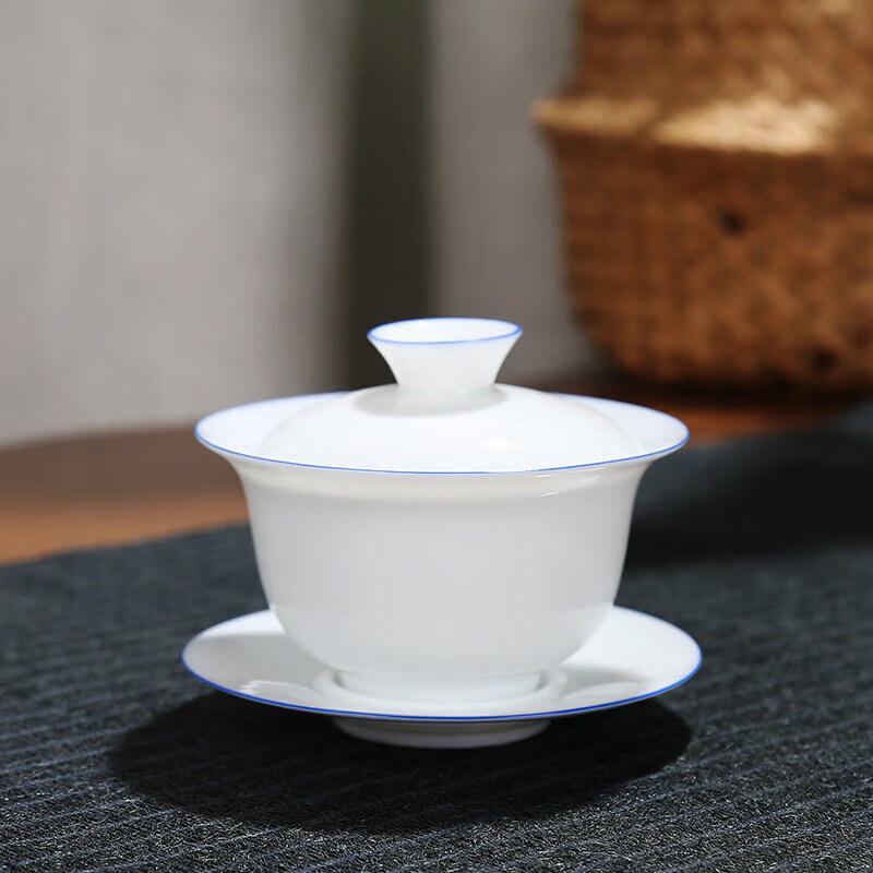 Dehua White Porcelain Gaiwan Gongfu Tea Set
