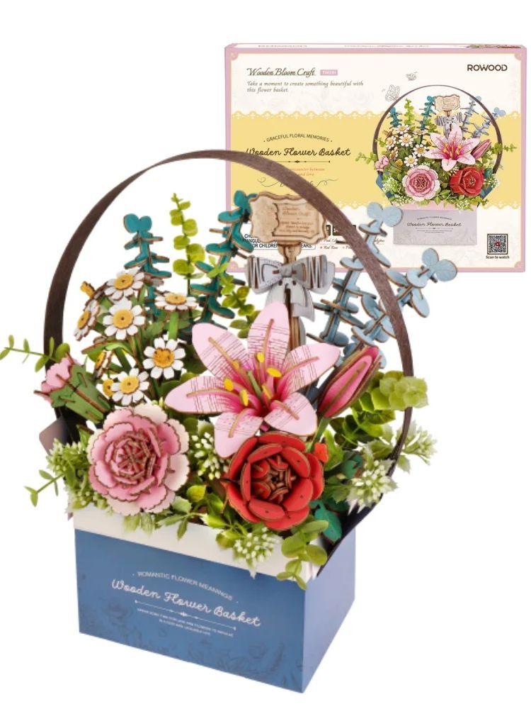 

Robotime 3D Puzzle Flower Wooden Model Kits Home Decor Accessories Living Room gifts for Women on Valentine s Day Flower Bouquet