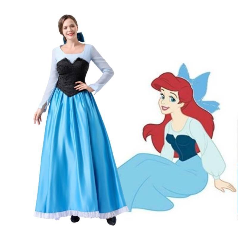Elegant Polyester Ariel Mermaid Princess Dress For Women Perfect For Cosplay