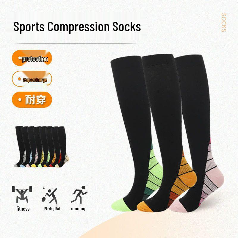 X-Men Women's Non-Slip Compression Sports Socks - Gradient, Elastic Calf-Length for Fitness & Jump Rope