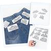 A4 Water-Soluble Adhesive Fabric for Easy-Tear DIY Embroidery with Printable Floral and Grass Patterns