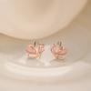 1Pair of Butterfly Stud Earrings, Fresh Opal Earrings, Women's New Trendy Autumn Earrings, Simple and Versatile Temperament Commemorative Gift