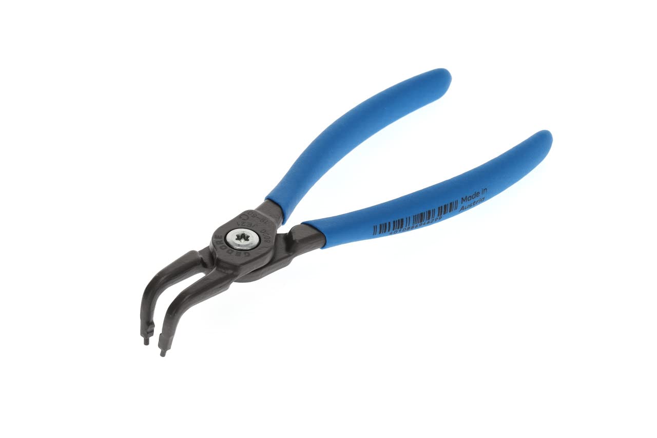 

GEDORE Face Contact Snap Ring Bent Hole 8000 Part 2930846 Pliers, Type, JE01, 19-60mm, Number