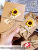 Handcrafted Retro Kraft Dried Flower Greeting Card for Birthdays & Father's Day